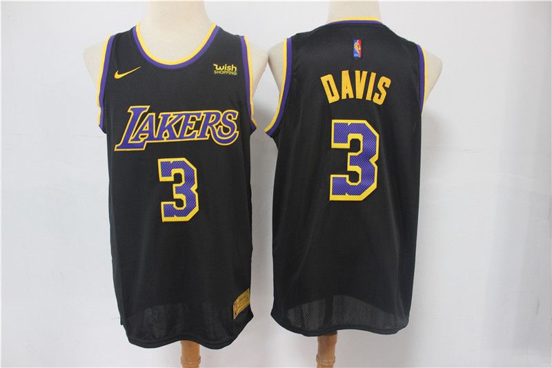 Men Los Angeles Lakers #3 Davis Black 2021 Nike Playoff bonus NBA Jersey